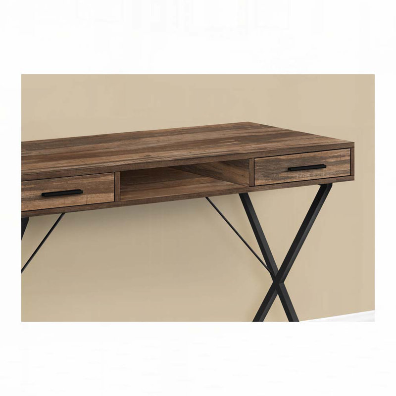 Bureau d'ordinateur, bureau personnel, ordinateur portable, installation à gauche, à droite, tiroirs de rangement, L 42 po, bureau, métal
