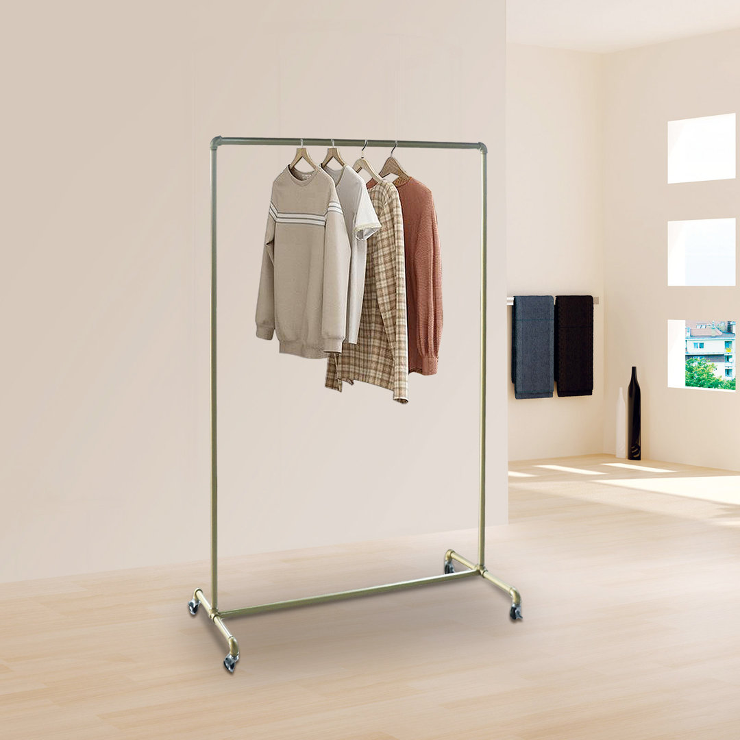 Adelaid 47.2'' Metal Rolling Clothing Rack Williston Forge