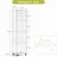 Armoire en verre blanche à 4 niveaux avec serrure et roulettes, 3 tablettes en acrylique pour la présentation du trophée, L 15,8 po x l 14,2 po H 65,1 po, rangement pratique, unité-120632343