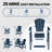 2-Person 26'' Outdoor Tall Adirondack Chairs With Table-1366476287