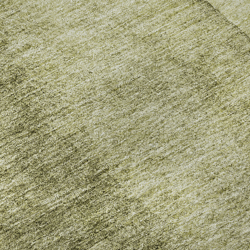 Premium Machine Washable Prisco Olive Rug, Rectangle 3' x 5'