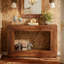 Console Table  47 x 11 x 33 Inch (Wood) - Brown  1 Piece