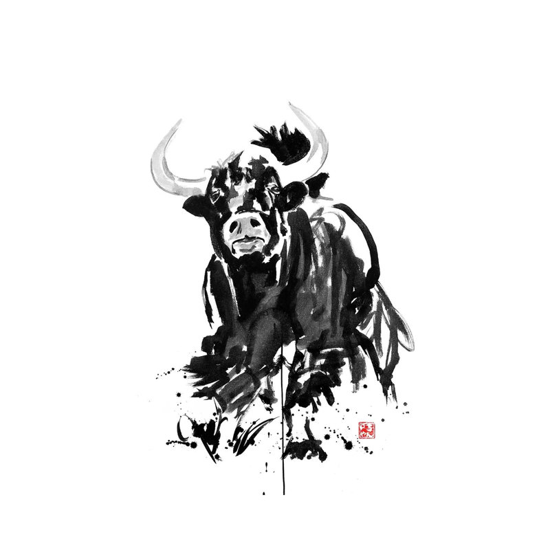 Buffalo by Péchane - Print on Canvas, 30.48 cm H x 45.72 cm W, Wrapped Canvas