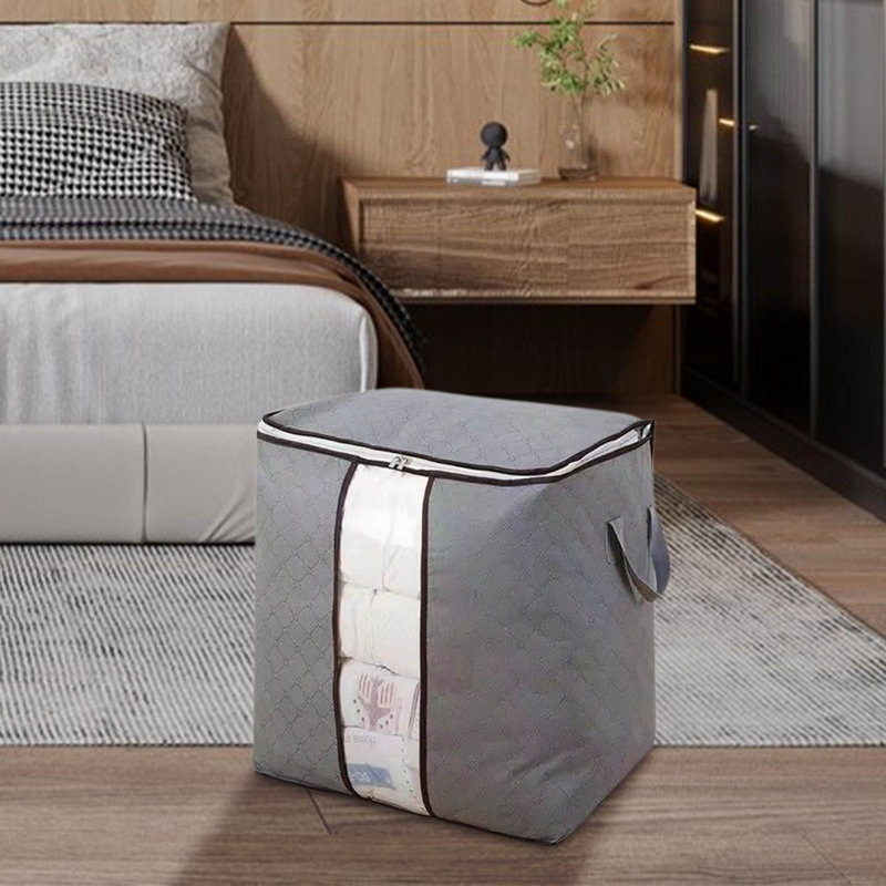 Visual Storage Bag Quilt Storage Bag Non-woven Fabric Clothing Storage Bag Quilt Sorting Bag Folding Bag, B