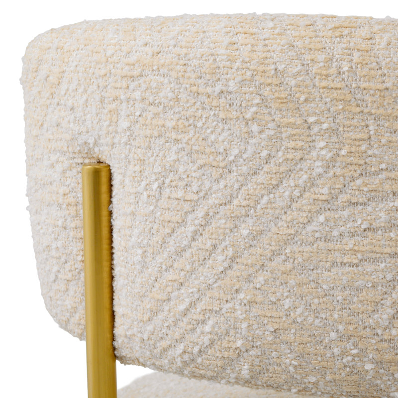 Carleton Upholstered Bar Stool with Metal Frame, Camari Cream, Counter Stool (26.77" Seat Height)