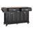 Kitchen Island With Rubber Wood Countertop-474447929