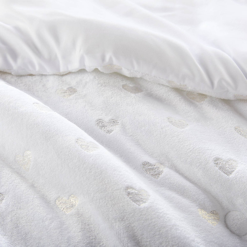 Ensembles de literie doux, Édredon simple TG + 3 pièces supplémentaires, Blanc