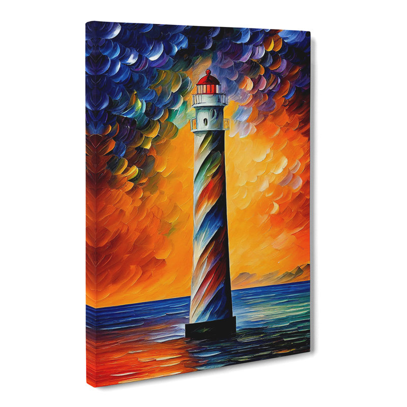 Lighthouse Painted Art Vol.1 - Wrapped Canvas, 60cm H x 40cm W x 3cm D