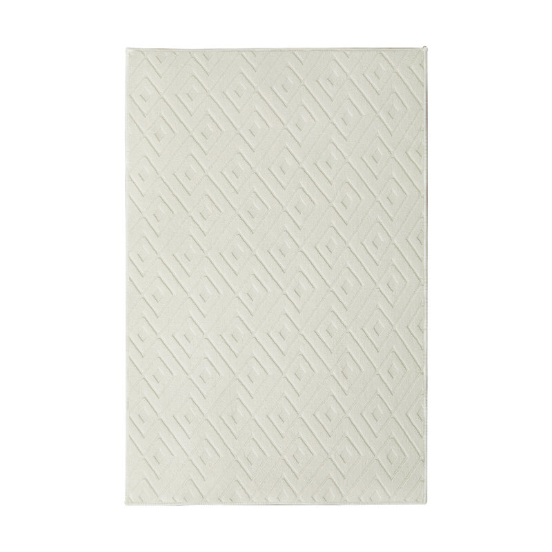 Geometric Shapes Machine Tufted Shag Area Rug, 120x170cm