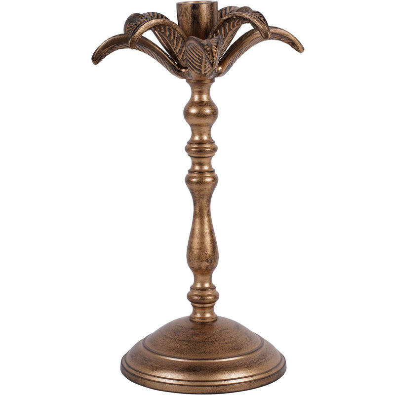Aluminium Tabletop Candlestick, 28 cm H x 13 cm W x 13 cm D
