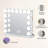 Makeup Vanity Set with LED Lighted Mirror HD Glass Top Built-in LED Light Strips Large 13 Drawers