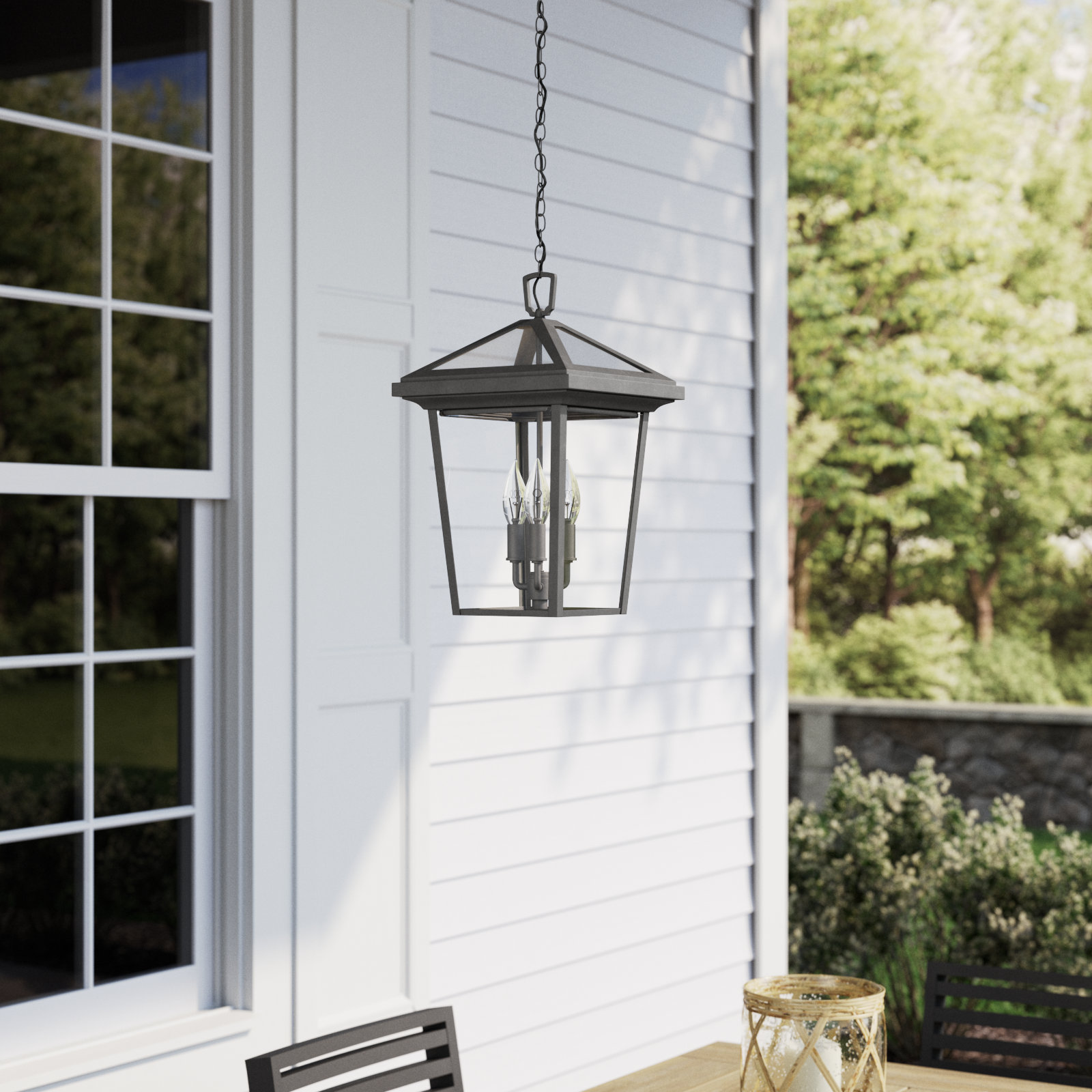 Lalla Transparent Outdoor Metal Pendant