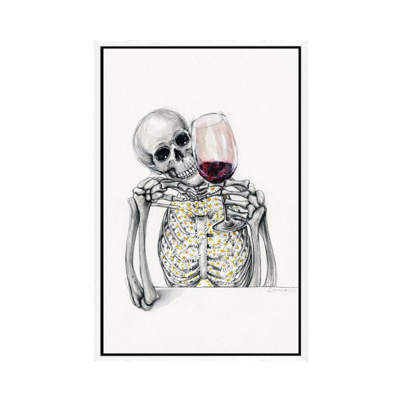 Wine O'clock by Doriana Popa - Gallery-Wrapped Canvas Giclée on Canvas, 152.5 cm H x 101.5 cm W, White Framed