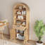 Aterlia 78.7" Arched Storage Bookcase-1773874411