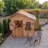 8 ft. W x 8 ft. D Cedar Wood Sunshed Garden Shed