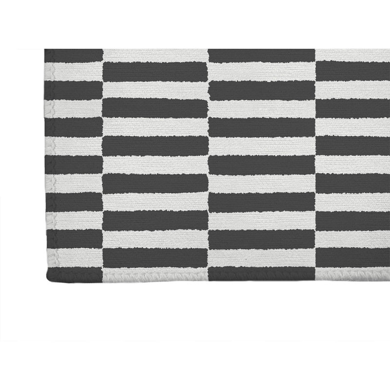 Off Stripe Non-Slip Outdoor Rug, Runner 2'6" x 8'