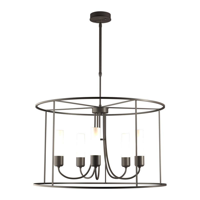 Portico 5 - Light Outdoor Pendant, Coastal Dark Smoke, Opal Glass