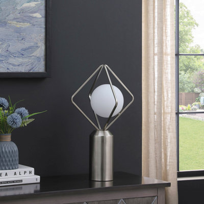 Lampe de table moderne en métal 19,5 po Pendeloque