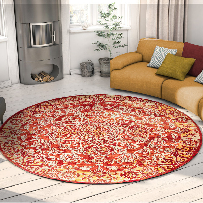 Frioa Oriental Indoor Rug, Round 8'