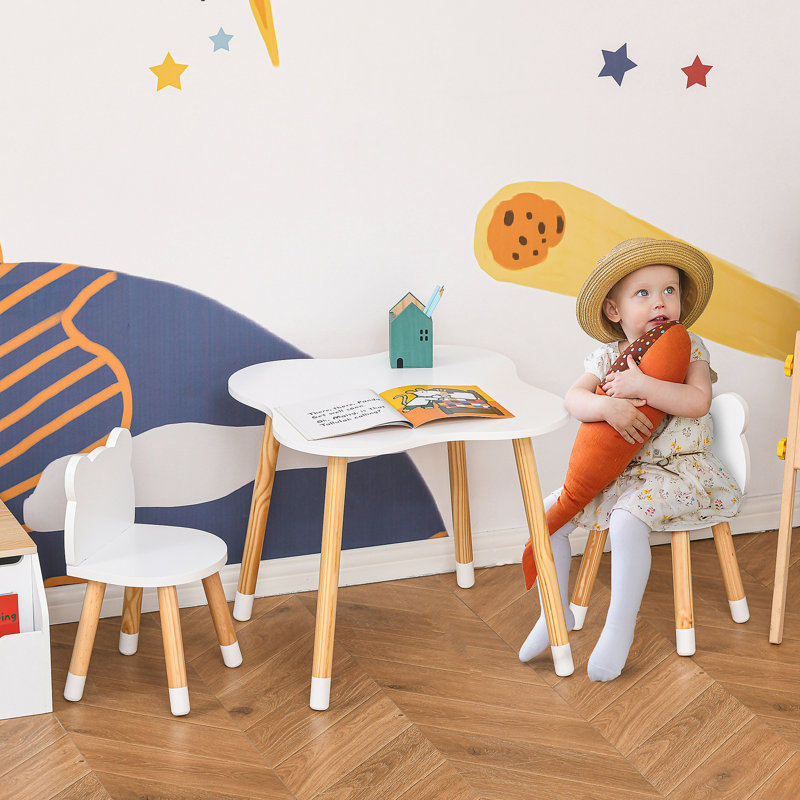 Lasley Kids 3 Piece Rectangular Play Or Activity Table and Chair Set