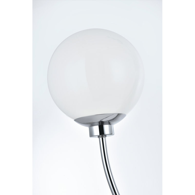 Lustre en chrome de 30 pouces Living District Nyomi, H 19 po x l 30 po x P 7 po, Chrome