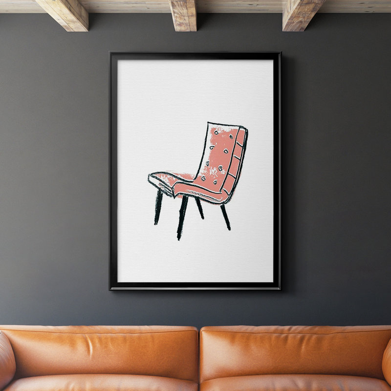 Impression encadrée de qualité supérieure «Take A Seat IX» - prête à être accrochée, Noir, H 24,5 po x l 18,5 po x P 1 po