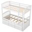 Lit superposé blanc pour lits jumeaux avec lit gigogne et tiroirs - option de sommeil pour lit simple