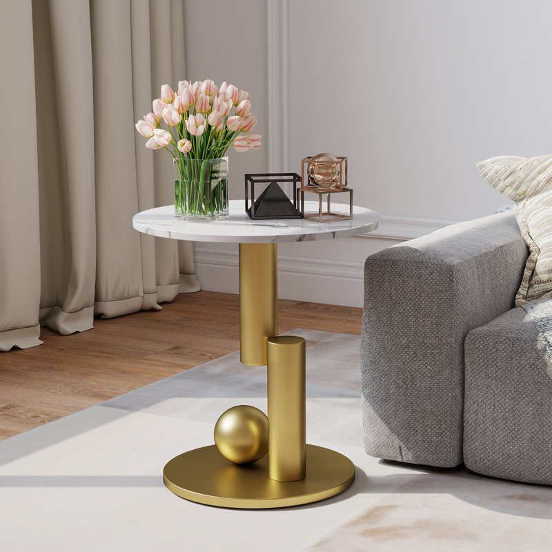 Side Table, Gold