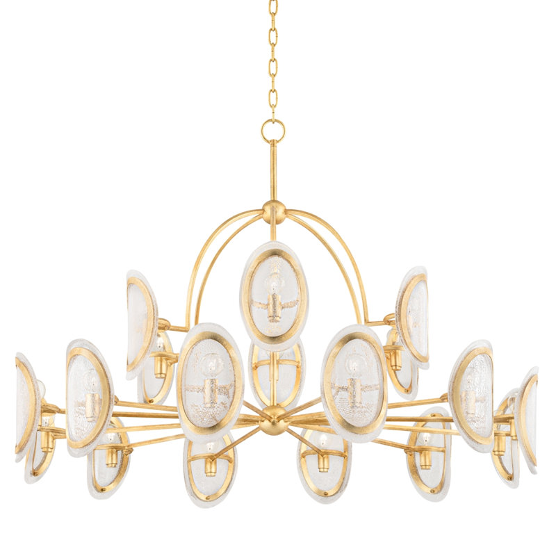 Lustre géométrique unique à 18 lumières Danes