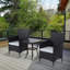 2 - Person Patio Dining Set with Square Table , Cushions Included-1179518343