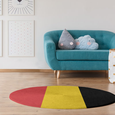 Tapis de zone rouge/jaune