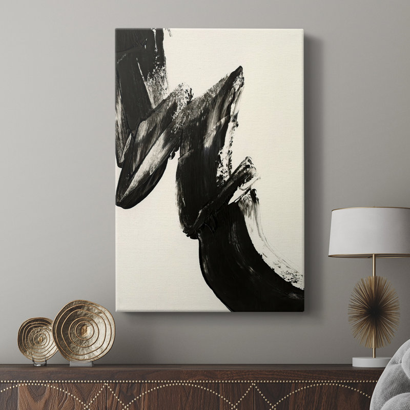 Black Expression II -Custom Wrapped Gallery Cavas, 36" H x 24" W
