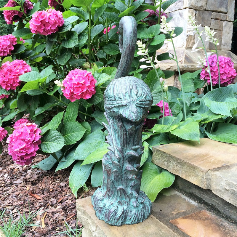 Statue de flamant rose «Life's a Beach»
