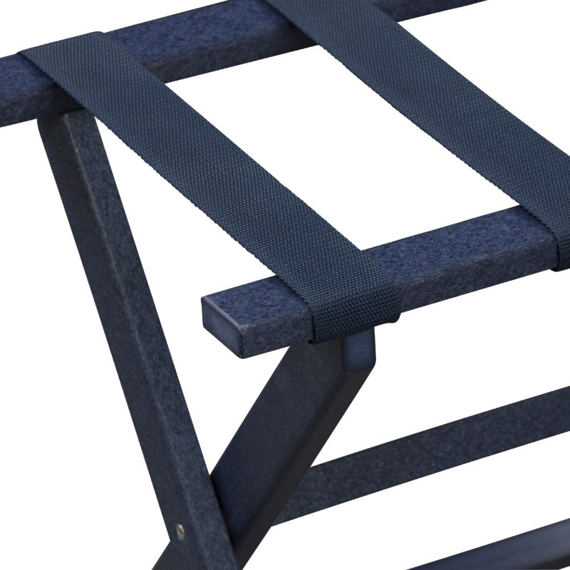 Navy Blue Eco-friendly Recycled Plastic Folding Luggage Rack