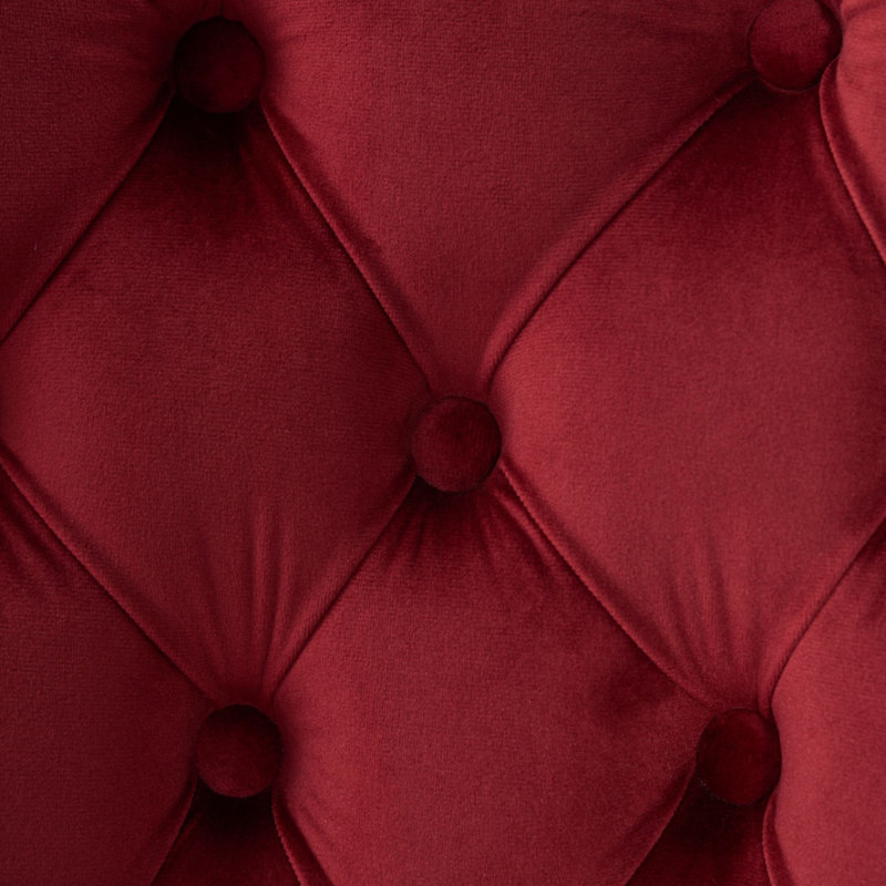 Chaises de style Mid-Century avec anneau de tête de lion, Rouge vin