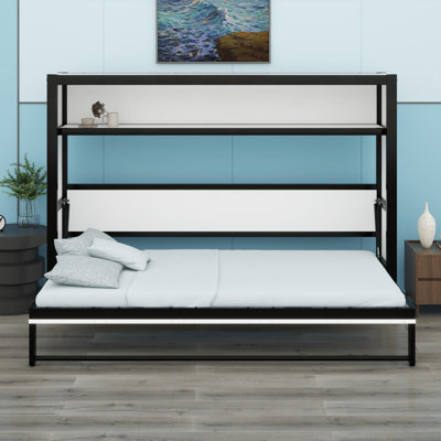 Lit escamotable avec tablettes Murphy