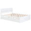 Lit blanc brillant avec lit gigogne simple et 2 tiroirs fonctionnels modernes et pratiques-88844406-88844405