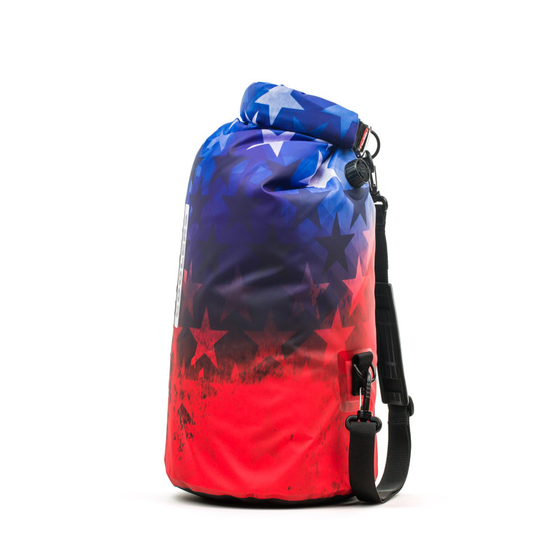 IceMule Classic Small 10 Liter 6 Can Soft Insulated Waterproof Backpack Cooler, Red/Blue
