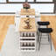 Îlot de cuisine extensible avec tiroirs de rangement, armoire à deux portes, tablettes ouvertes et bar pour le petit-déjeuner-1011431559