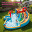Parc aquatique gonflable avec glissade et rebond avec double glissade et zone de sport