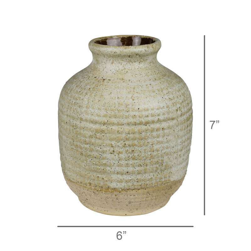 Pot Umbria avec texture, céramique, blanc