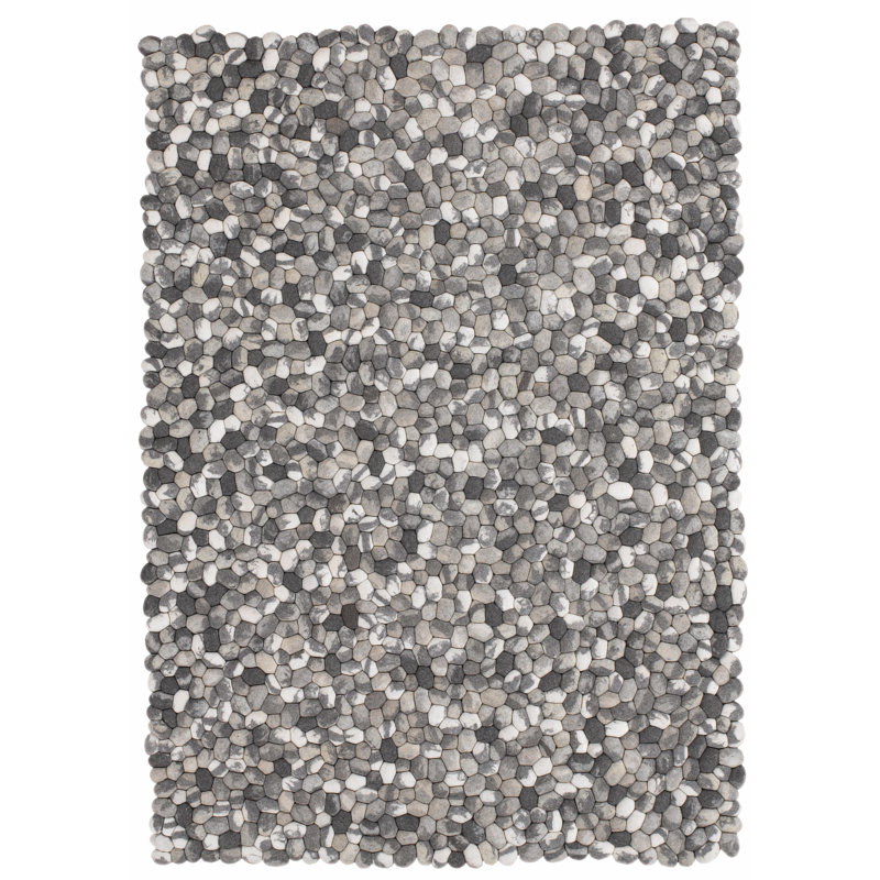 On The Rocks Abstract Wool Hand Woven Area Rug, 170 x 240cm