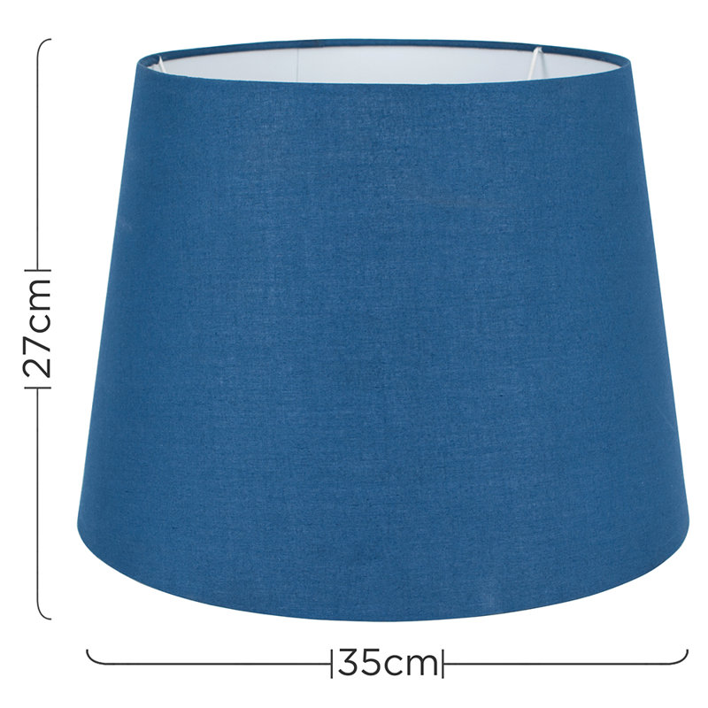 Aspen Empire Cotton Lamp Shade ( Clip On ), 27" H x 35" W x 35" L, Blue