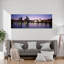 Skyline In Evening Main River Frankfurt Germany by Bo Brännhage - Wrapped Canvas Panoramic Print-466237220