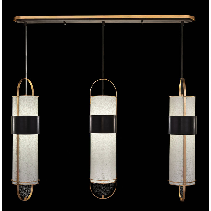 Bond 6 - Light LED Pendant, White, Black/Gold