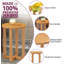 Bittencourt Solid Wood Cross Legs Side Table Set