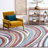 Piner Abstract Shag Red/Blue/Yellow/White Area Rug