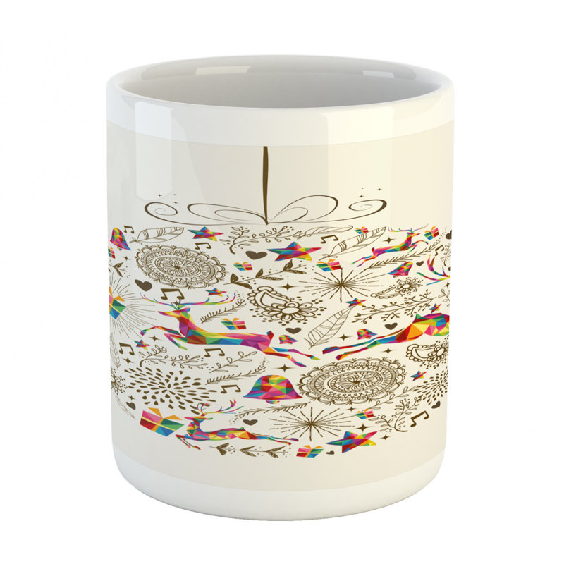 Grande tasse à café ornements