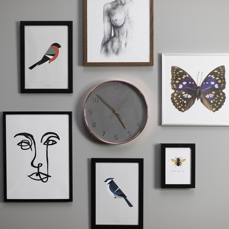 Acrylic Wall Clock, Rose Gold