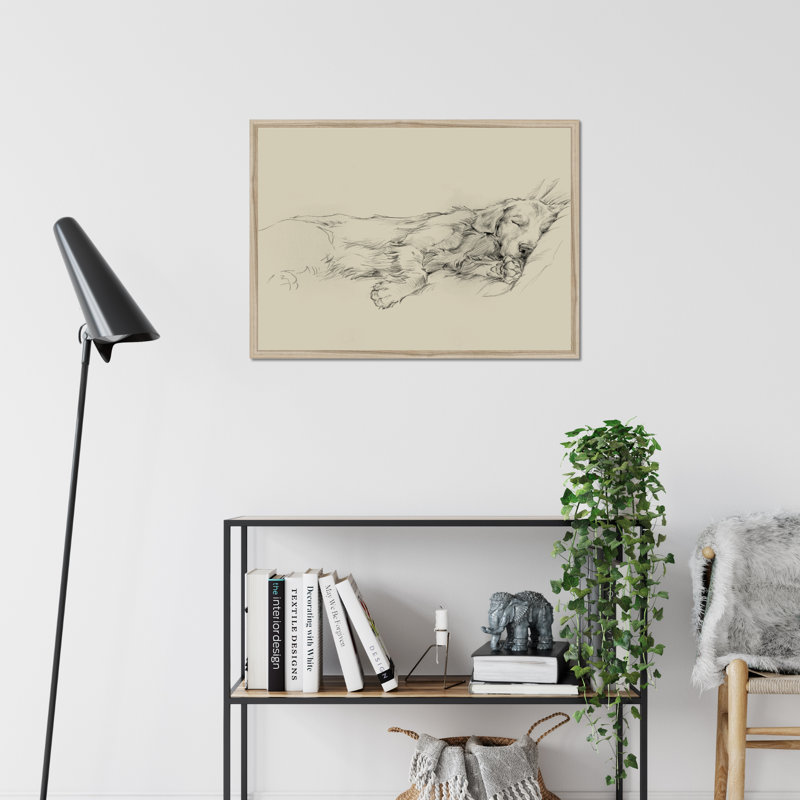 Dog Days III by Ethan Harper - Print, 34cm H x 50cm W, Natural Wood Framed Paper Print